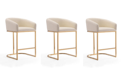 Manhattan Comfort Louvre Counter Stool  - Set of 3