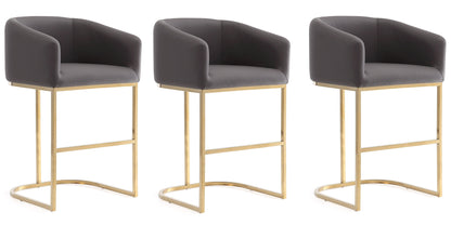 Manhattan Comfort Louvre Counter Stool  - Set of 3