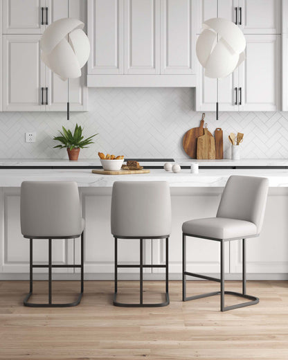 Manhattan Comfort Serena Counter Stool  - Set of 3