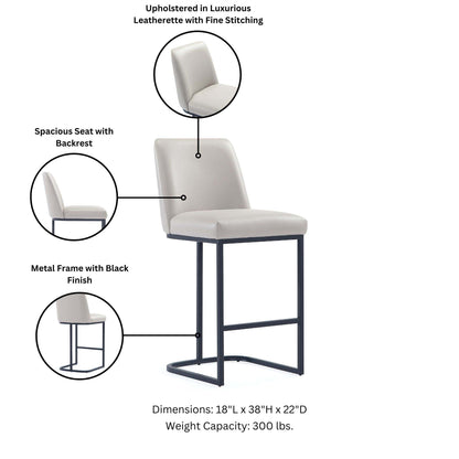 Manhattan Comfort Serena Counter Stool  - Set of 3