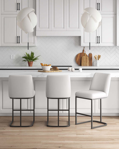Manhattan Comfort Serena Counter Stool  - Set of 3