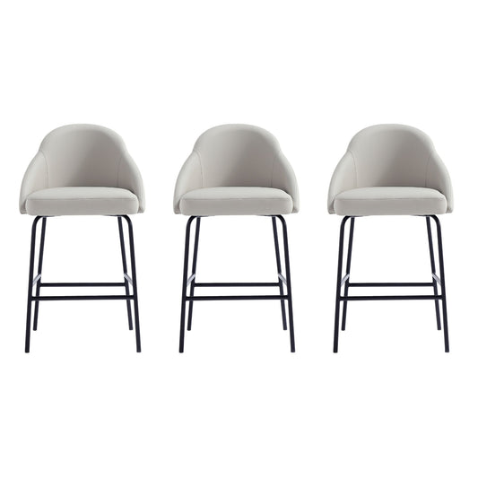Manhattan Comfort Gracie Counter Stool  - Set of 3