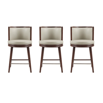Manhattan Comfort Evalyn Counter Stool  - Set of 3