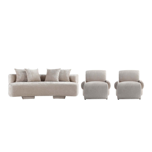 Manhattan Comfort 3-Piece Verandah Sofa and Accent Chairs