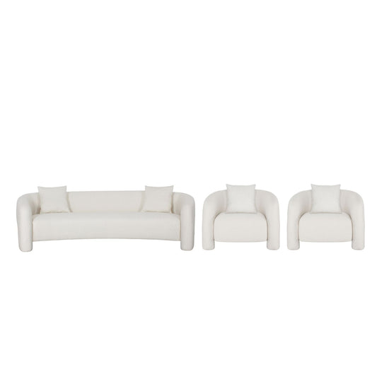 Manhattan Comfort Sylvia Sofa and Accent Chairs - Set of 3