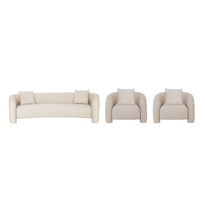 Manhattan Comfort Sylvia Sofa and Accent Chairs - Set of 3