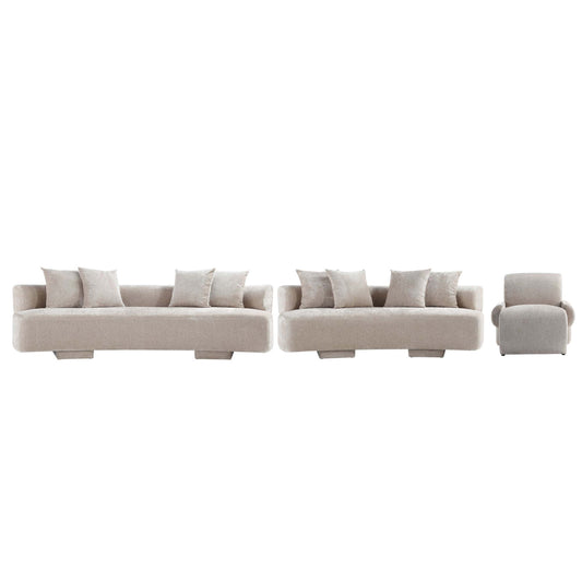 Manhattan Comfort 3-Piece Verandah Sofa, XL Sofa, and Accent Chair