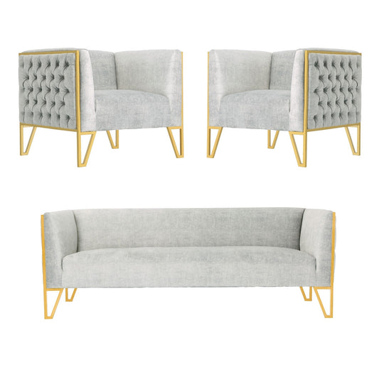 Manhattan Comfort 3-Piece Vector Sofa and Arm Chair Set