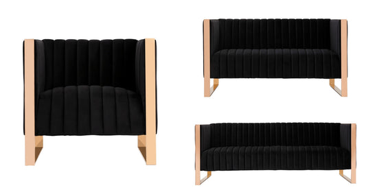 Manhattan Comfort 3-Piece Trillium Sofa, Loveseat and Armchair Set
