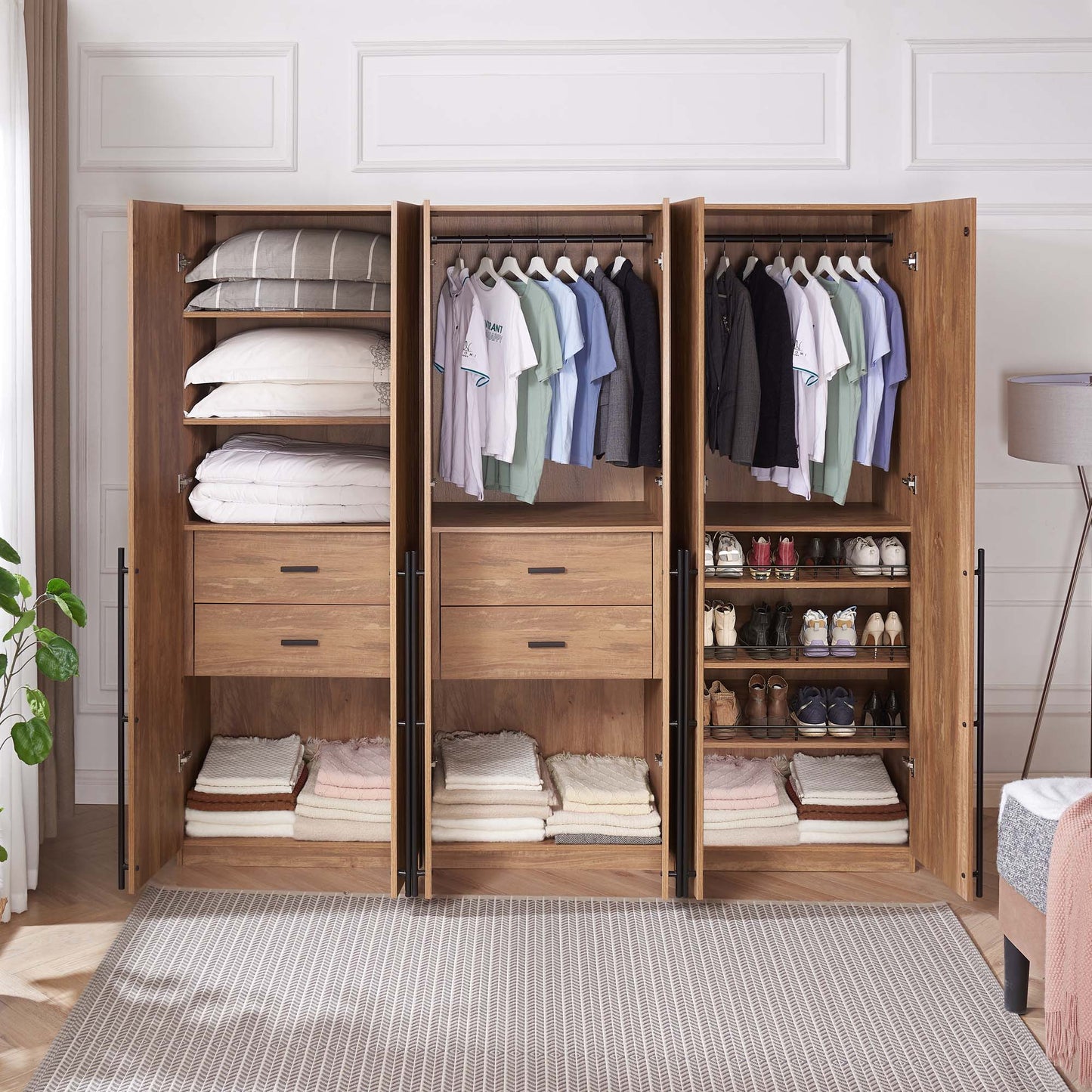 Manhattan Comfort 3-Piece Lee Wardrobe Closet 1.0, 2.0, and 3.0