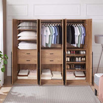 Manhattan Comfort 3-Piece Lee Wardrobe Closet 1.0, 2.0, and 3.0