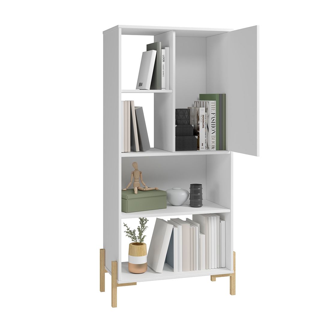 Manhattan Comfort Bowery Bookcase with 5 Shelves