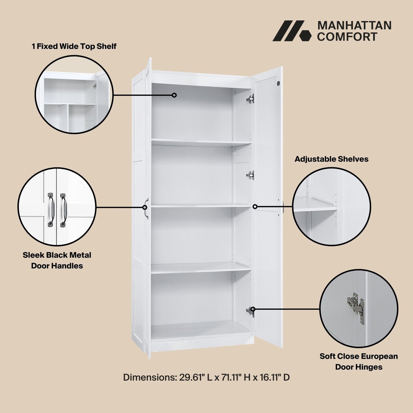 Manhattan Comfort Cornelia Storage Closet