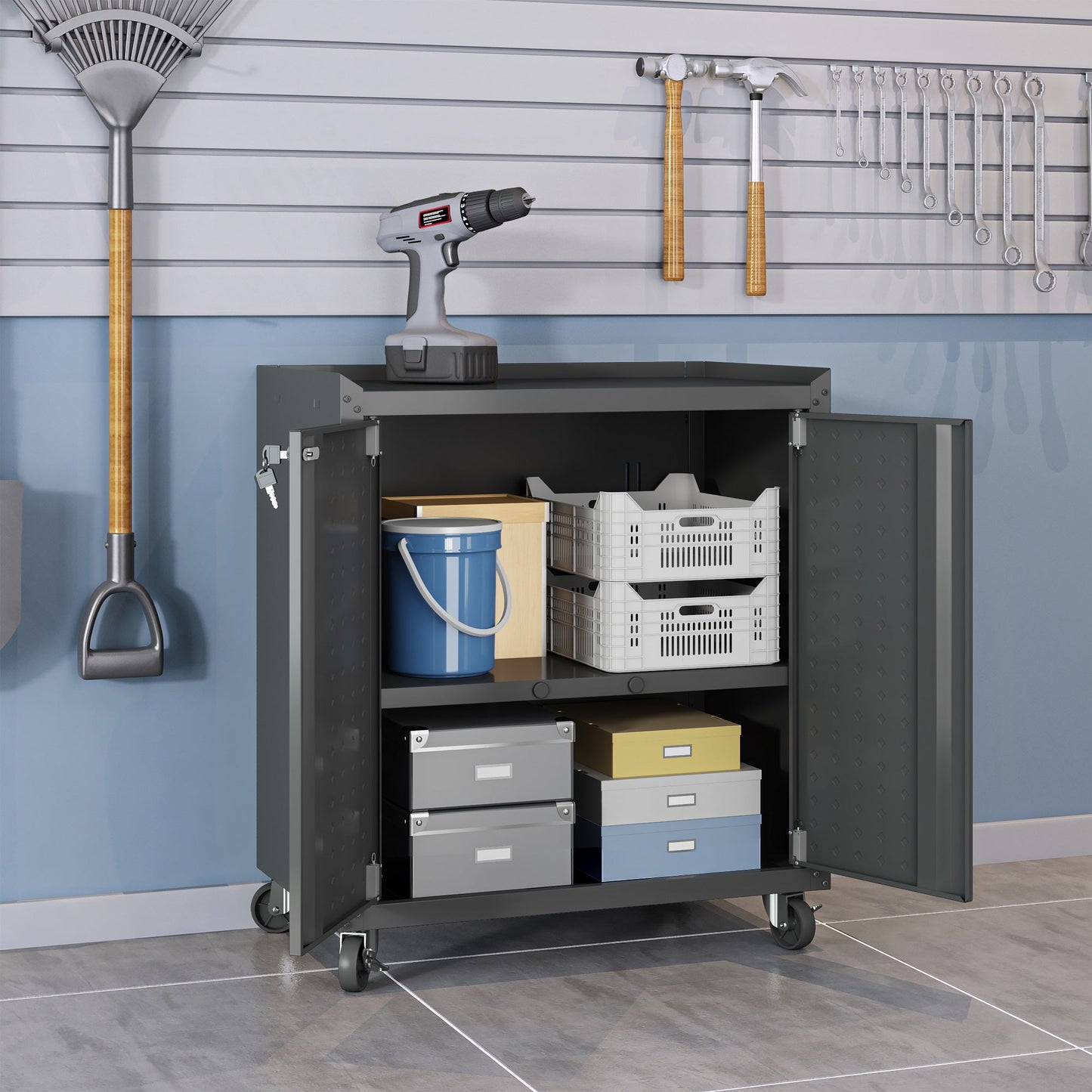 Manhattan Comfort Fortress Garage Cabinet