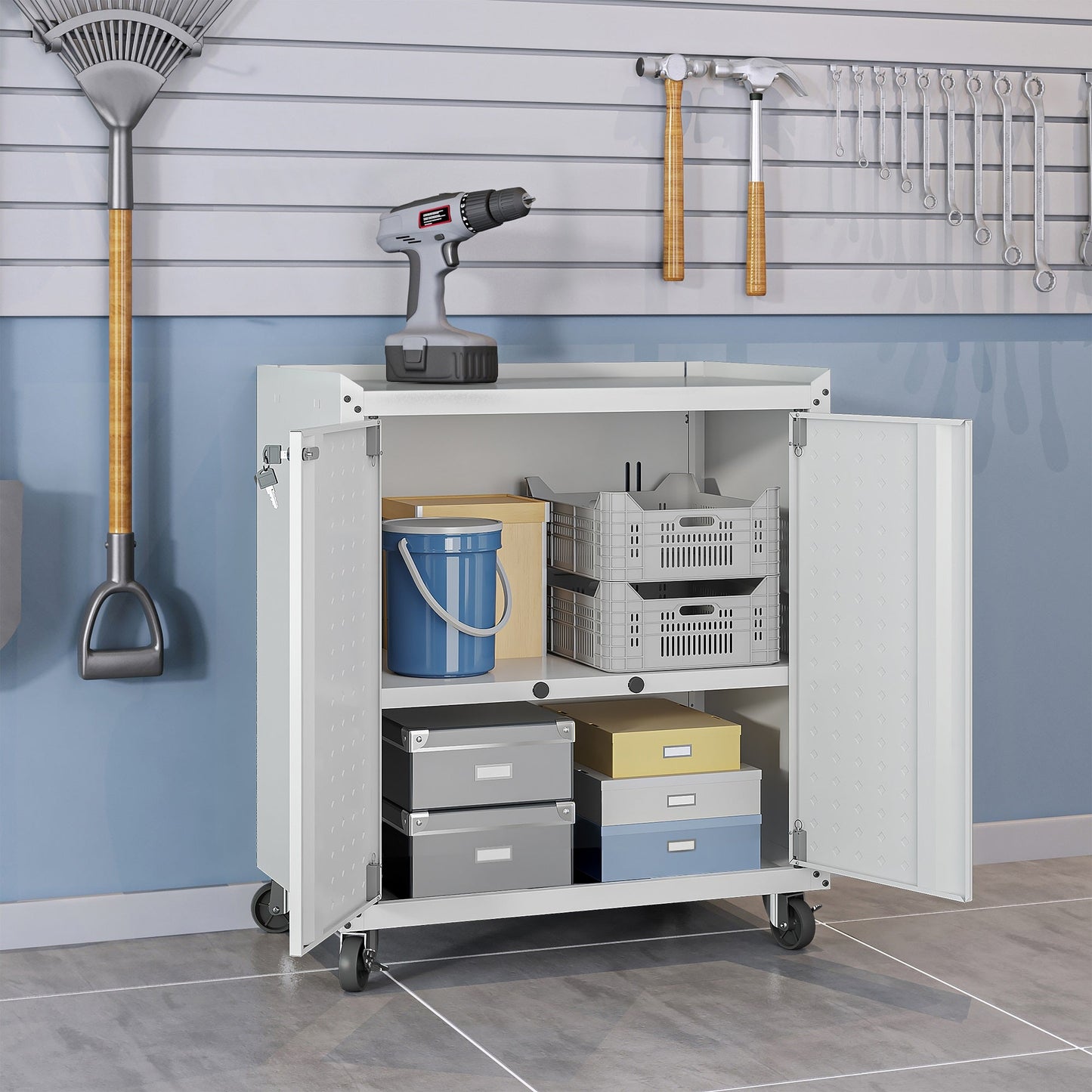 Manhattan Comfort Fortress Garage Cabinet