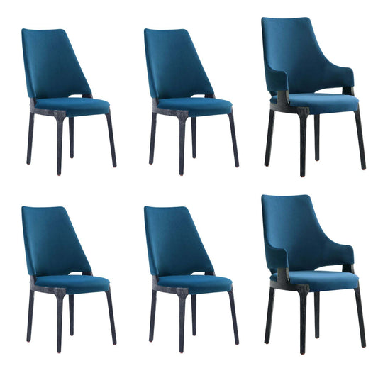 Manhattan Comfort 6-Piece Kara Dining Chair and Arm Chair