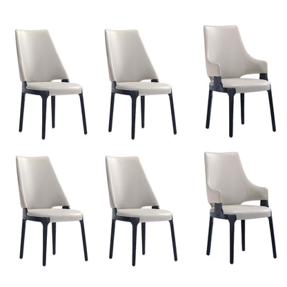 Manhattan Comfort 6-Piece Kara Dining Chair and Arm Chair