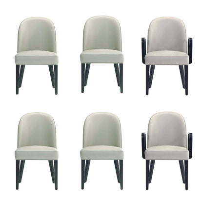 Manhattan Comfort 6-Piece Hillman Dining Chair and Arm Chair