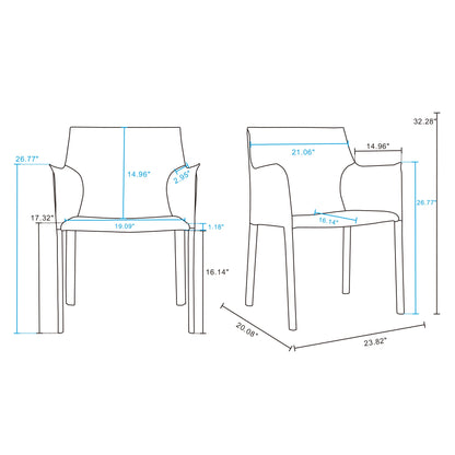 Manhattan Comfort 4-Piece Paris Dining Chairs