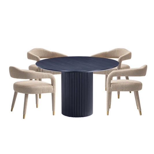 Manhattan Comfort 5-Piece Aspen and Hathaway Dining