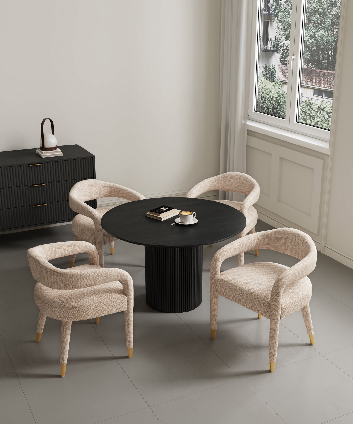Manhattan Comfort 5-Piece Aspen and Hathaway Dining