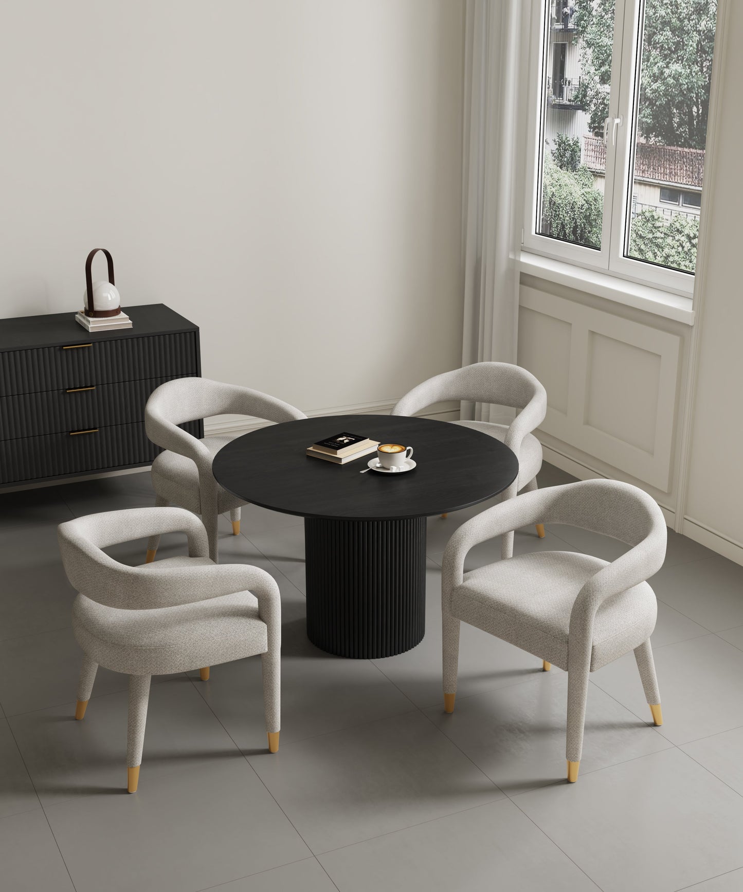 Manhattan Comfort 5-Piece Aspen and Hathaway Dining