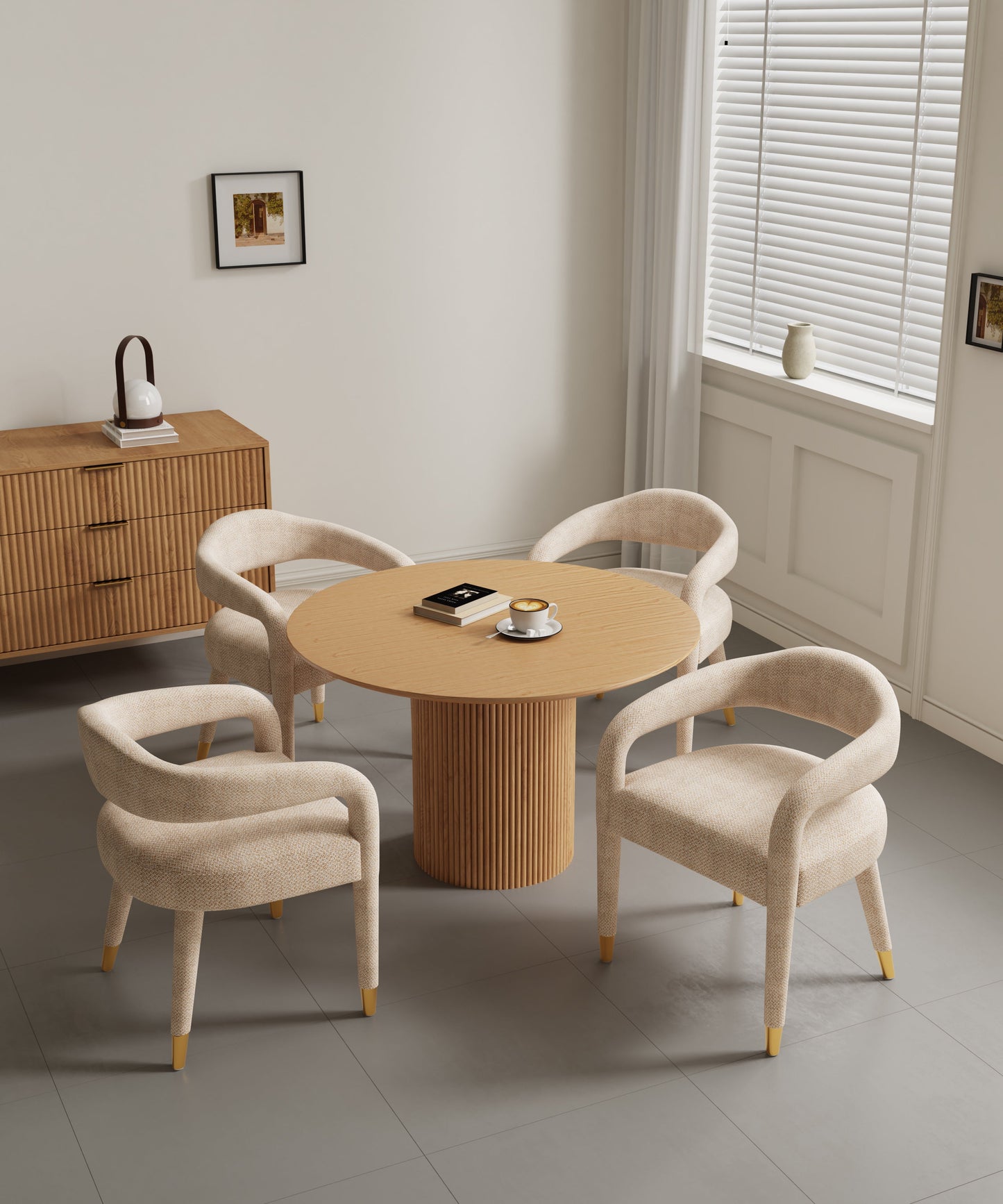 Manhattan Comfort 5-Piece Aspen and Hathaway Dining
