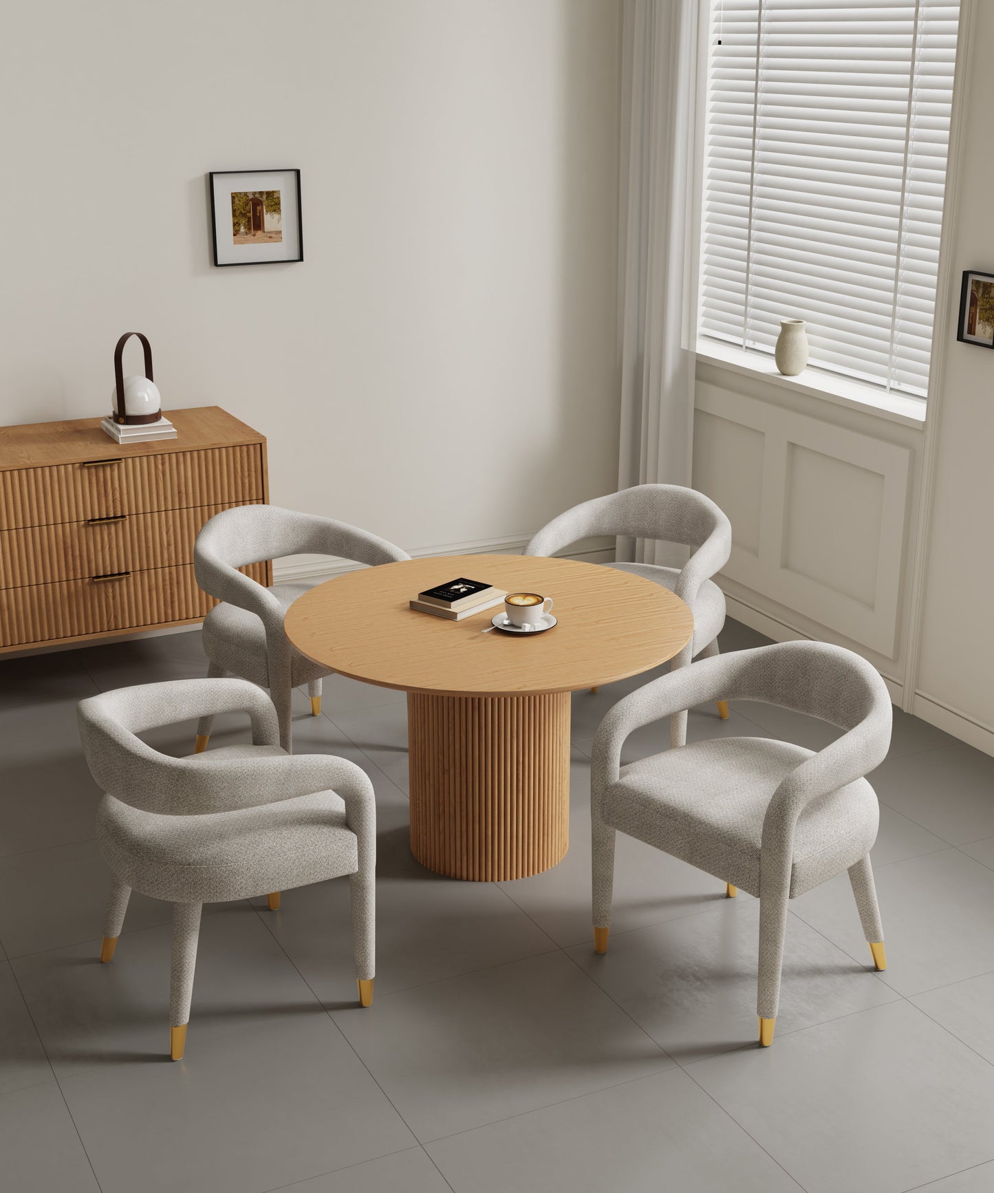 Manhattan Comfort 5-Piece Aspen and Hathaway Dining