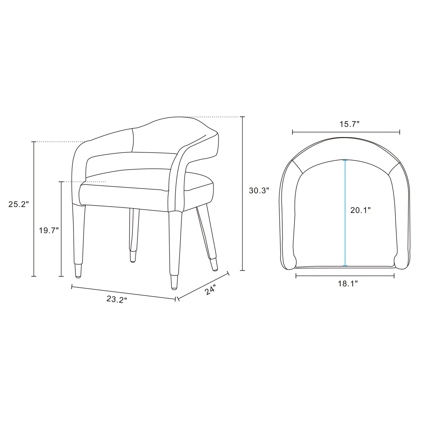 Manhattan Comfort 5-Piece Aspen and Hathaway Dining