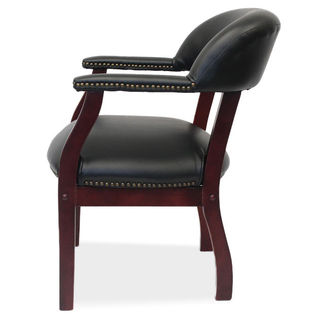 OfficeSource | Lancaster | Guest Chair with Mahogany Frame - 26''D