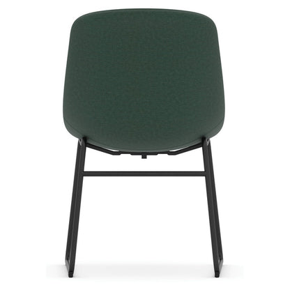 OfficeSource | Willow | Mid Back Guest Chair with Black Sled Base