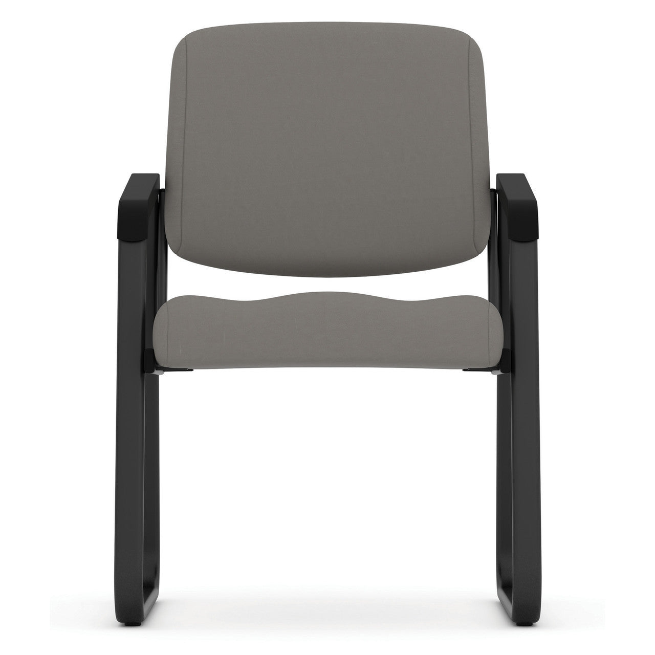 OfficeSource | Value Collection | Sled Base Guest Chair with Antimicrobial Vinyl Upholstery and Black Frame