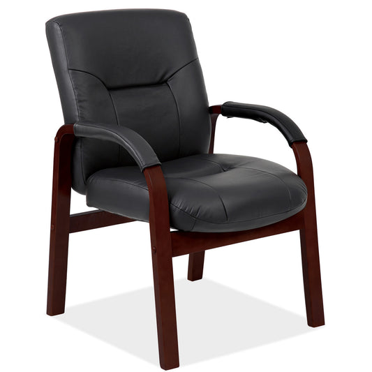 OfficeSource Spencer Collection Guest Chair with Mahogany Frame