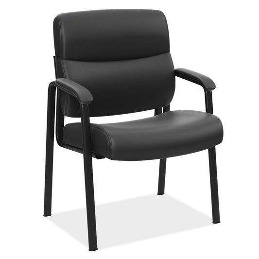 OfficeSource Ebony Collection Guest Chair With Black Frame