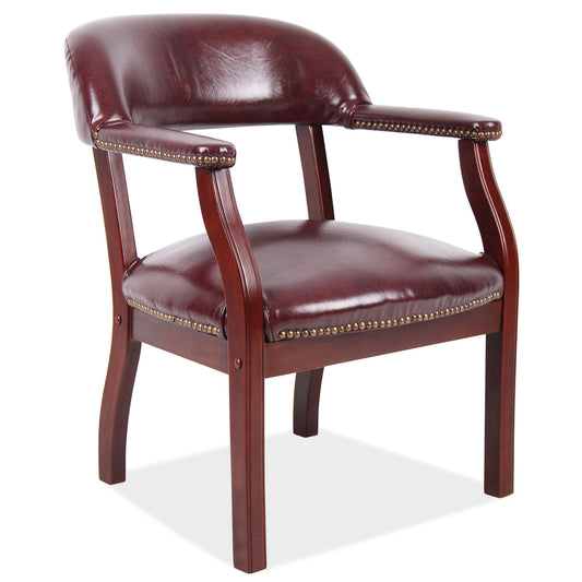 OfficeSource | Lancaster | Guest Chair with Mahogany Frame - 26''D