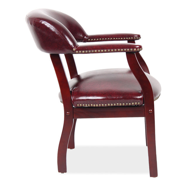 OfficeSource | Lancaster | Guest Chair with Mahogany Frame - 26''D