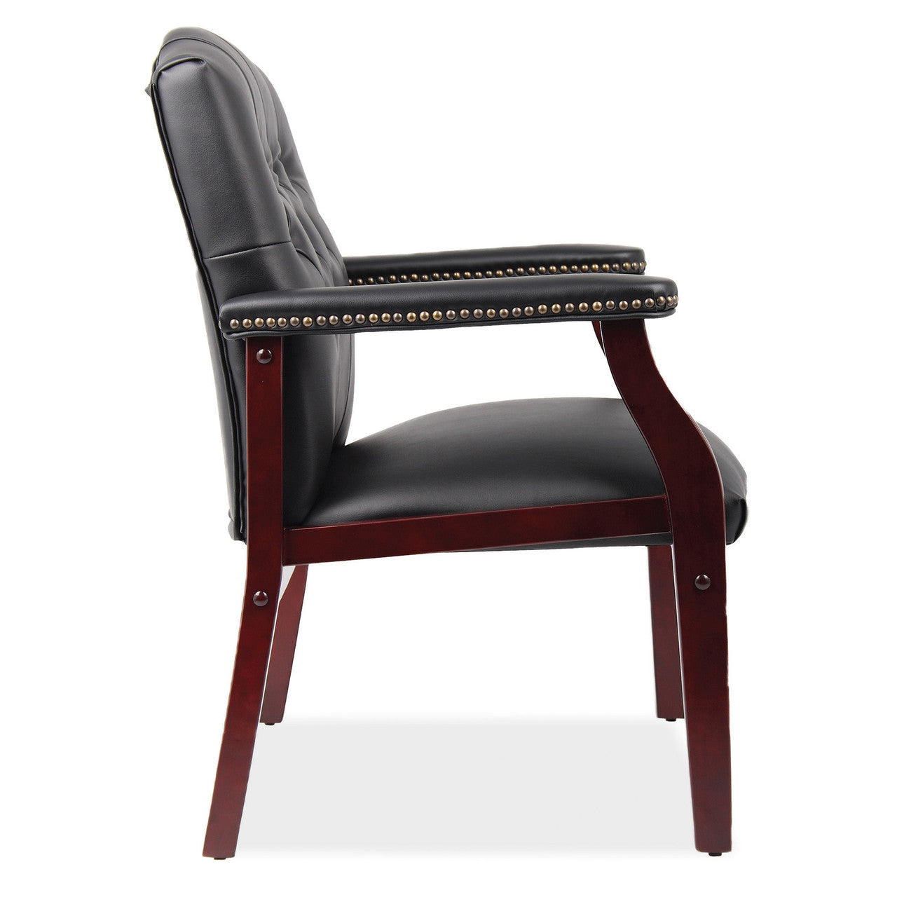 OfficeSource | Lancaster Collection | Guest Chair with Mahogany Frame - 27''D