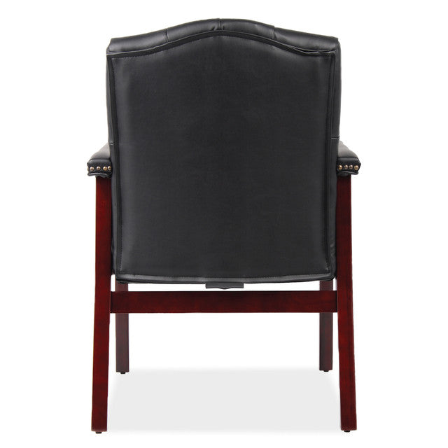 OfficeSource | Lancaster Collection | Guest Chair with Mahogany Frame - 27''D