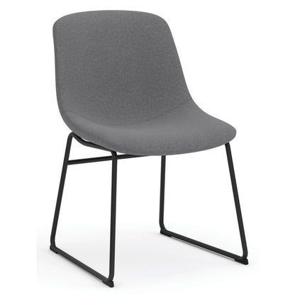 OfficeSource | Willow | Mid Back Guest Chair with Black Sled Base