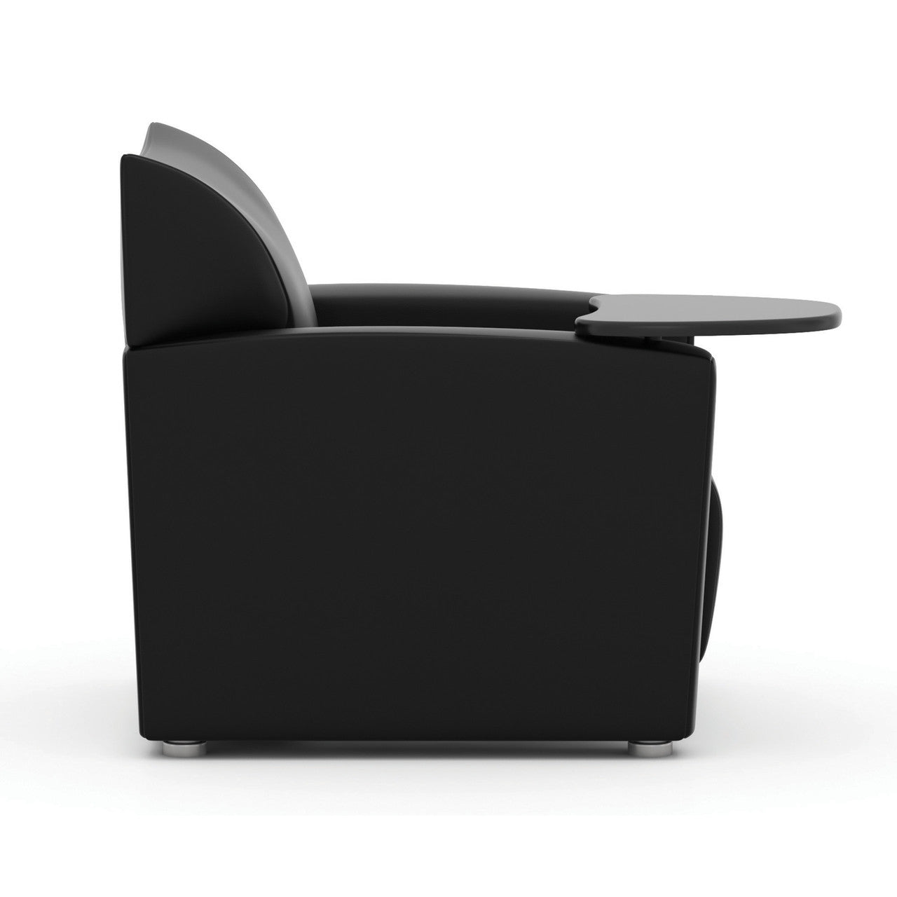 OfficeSource | Tribeca | Tribeca Club Chair with Carbonized Finished Tablet Arm