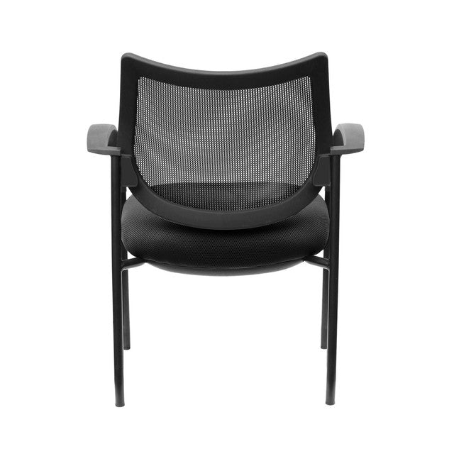 OfficeSource Carson Collection Guest Arm Chair with Black Frame