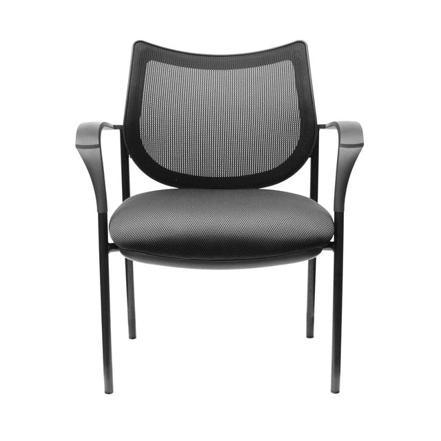 OfficeSource Carson Collection Guest Arm Chair with Black Frame