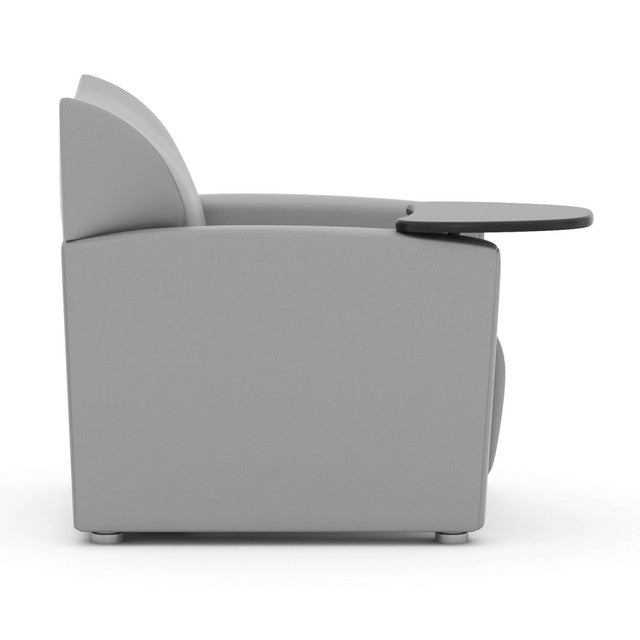 OfficeSource | Tribeca | Tribeca Club Chair with Carbonized Finished Tablet Arm