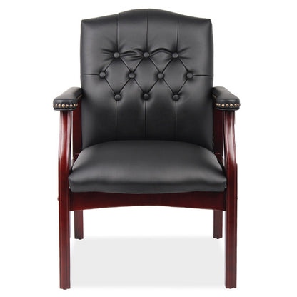 OfficeSource | Lancaster Collection | Guest Chair with Mahogany Frame - 27''D