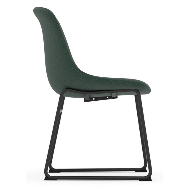 OfficeSource | Willow | Mid Back Guest Chair with Black Sled Base