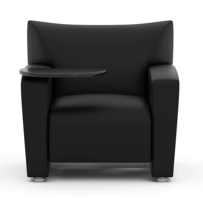 OfficeSource | Tribeca | Tribeca Club Chair with Carbonized Finished Tablet Arm