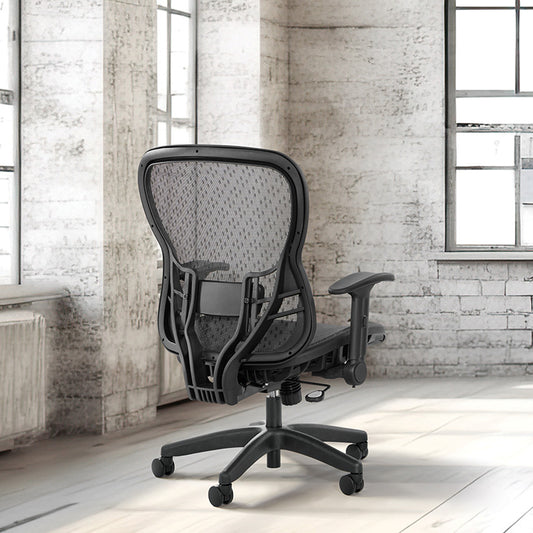 R2 SpaceGrid Seat and Back Chair with Height Adjustable Flip Arms,
Adjustable Lumbar and Nylon Base