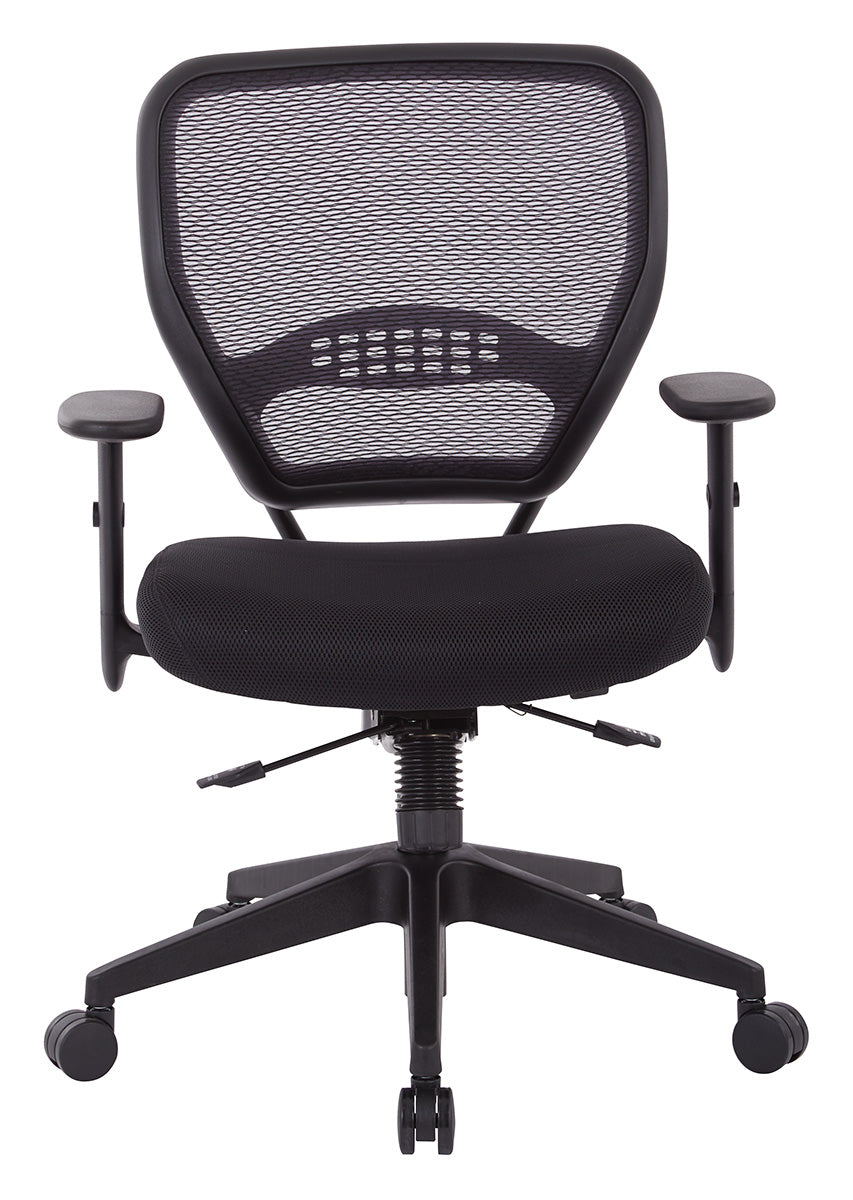 Air Grid® Back and Black Mesh Seat, Adjustable Angled Arms, Seat Slider and
Angled Nylon Base