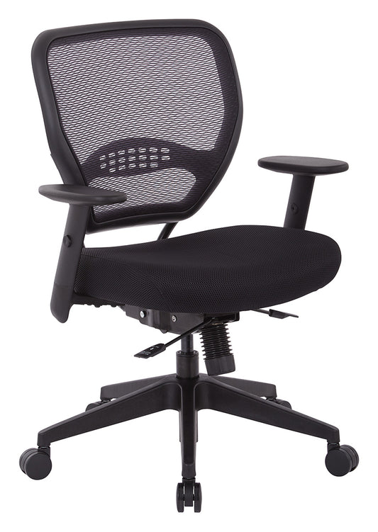 Air Grid® Back and Black Mesh Seat, Adjustable Angled Arms, Seat Slider and
Angled Nylon Base