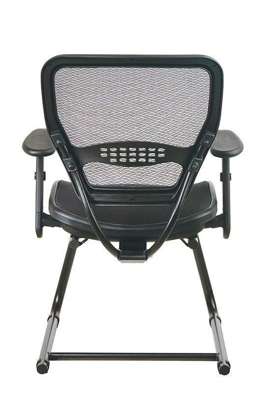 Air Grid® Seat and Back Visitor’s Chair with Adjustable Angled Arms and Sled Base